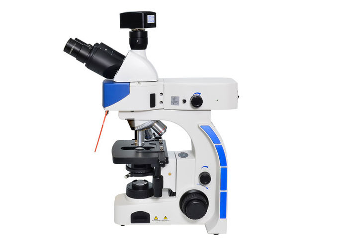 De LEIDENE Rechte Fluorescentiemicroscoop van Trinocular met de Fluorescentiefilter van B & g-